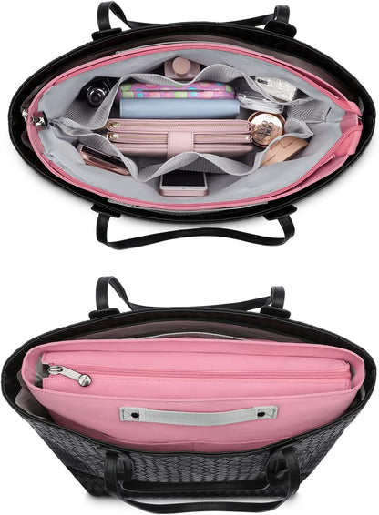 Purse Organizer Insert for Handbags,Tote Bag Organizer Insert Zipper Bag for Women, Handbag Organizer Inside Liner with 15 Pockets