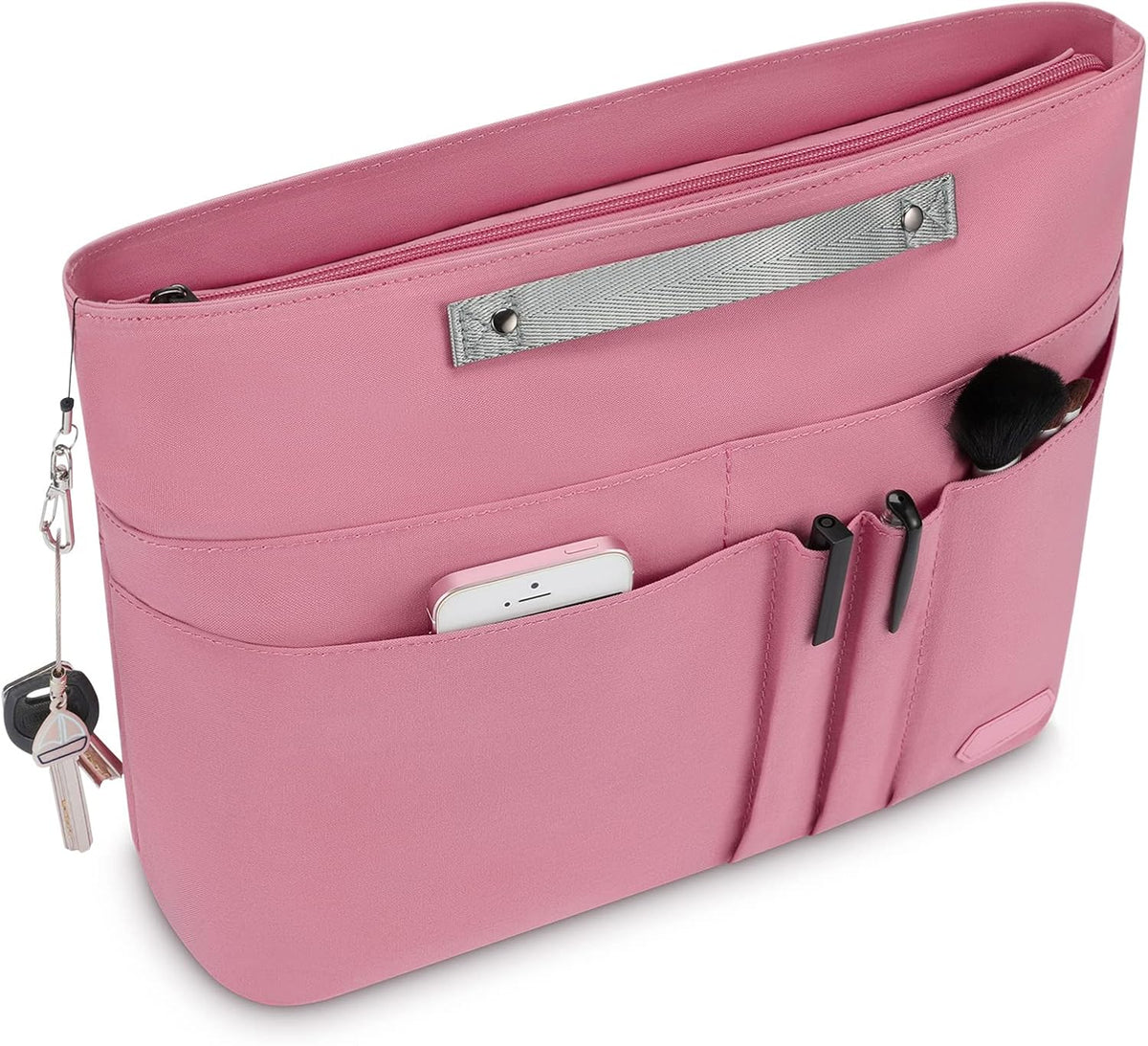 Purse Organizer Insert for Handbags,Tote Bag Organizer Insert Zipper Bag for Women, Handbag Organizer Inside Liner with 15 Pockets