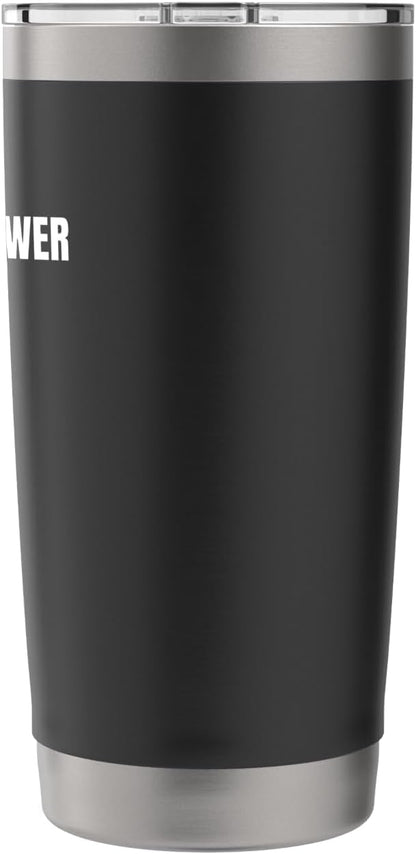 Core Calm Power Loud yoga and gym regulars Saying Stainless Steel Insulated Tumbler