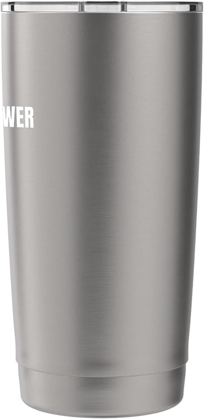 Core Calm Power Loud yoga and gym regulars Saying Stainless Steel Insulated Tumbler
