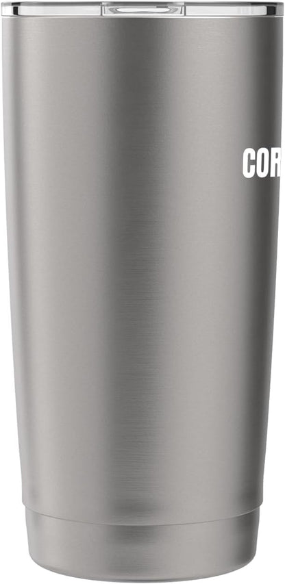 Core Calm Power Loud yoga and gym regulars Saying Stainless Steel Insulated Tumbler