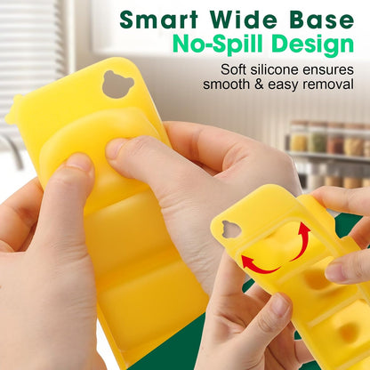 3 Pack Silicone Baby Food Freezer Trays with Lids, 100% Food-Grade Baby Food Storage Container 1 oz x 6 Pods Ice Cube Freezer Molds for Homemade Babies' Meals, Breast Milk, Fruit, Veggies