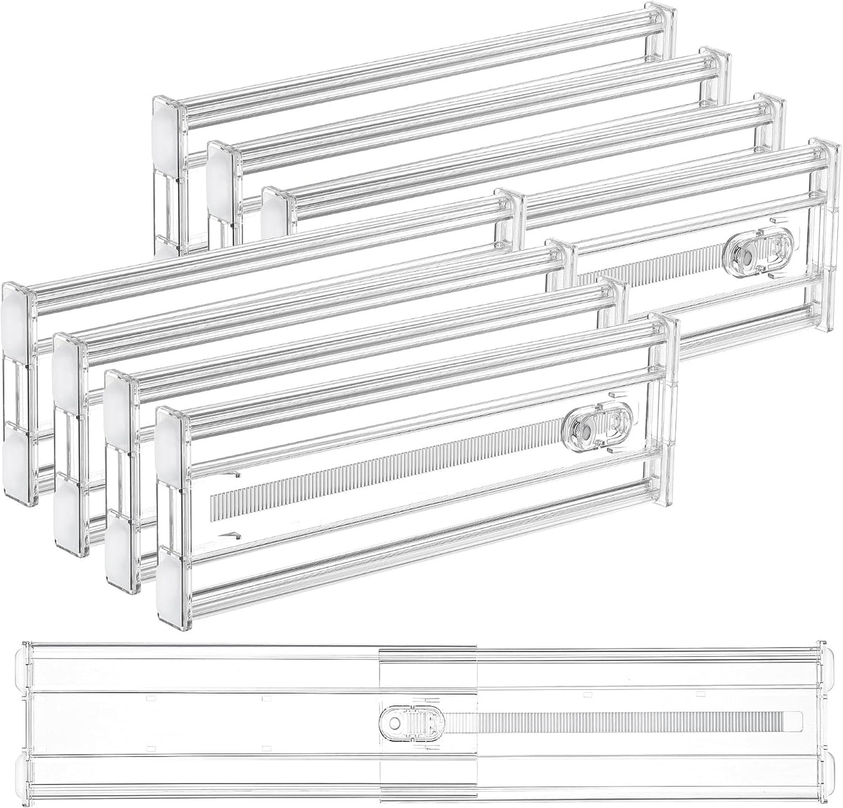 6" Tall Upgrade Drawer Dividers, 12.8"-22.3" Expandable, 8 Pack