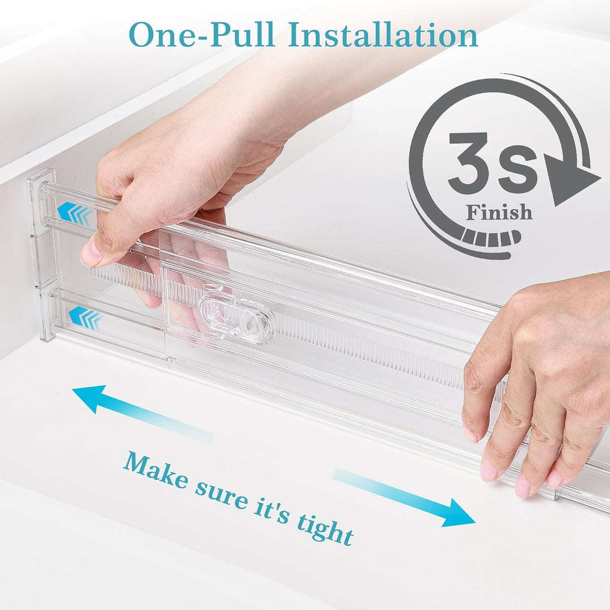 6" Tall Upgrade Drawer Dividers, 12.8"-22.3" Expandable, 8 Pack