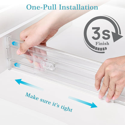 6" Tall Upgrade Drawer Dividers, 12.8"-22.3" Expandable, 8 Pack