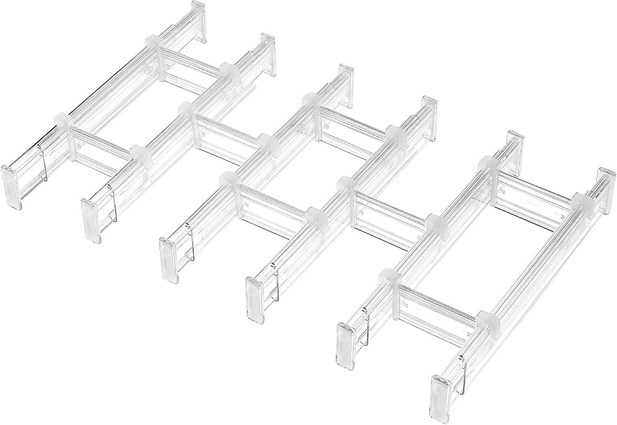 6" Tall Upgrade Drawer Dividers, 12.8"-22.3" Expandable, 8 Pack