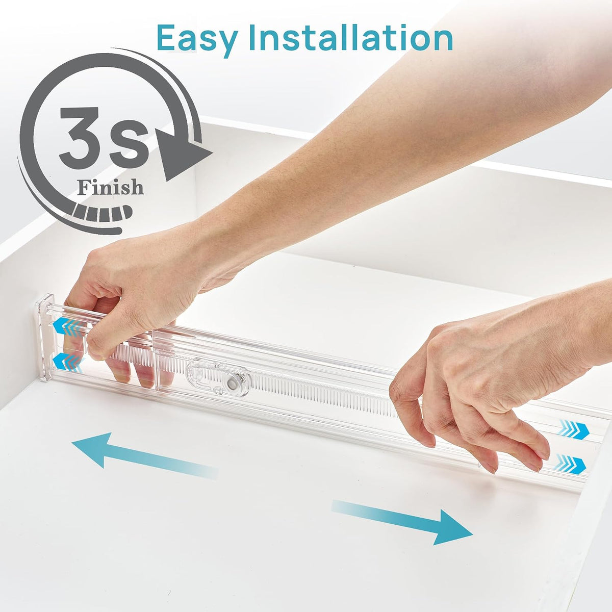 6" Tall Upgrade Drawer Dividers, 12.8"-22.3" Expandable, 8 Pack