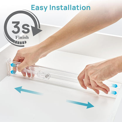 6" Tall Upgrade Drawer Dividers, 12.8"-22.3" Expandable, 8 Pack