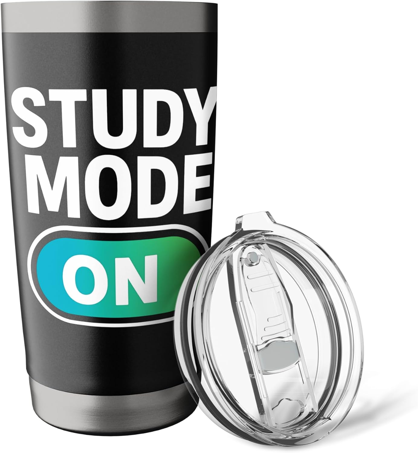 Study Mode ON | Toggle Graphic for Students & Exam Prep Stainless Steel Insulated Tumbler