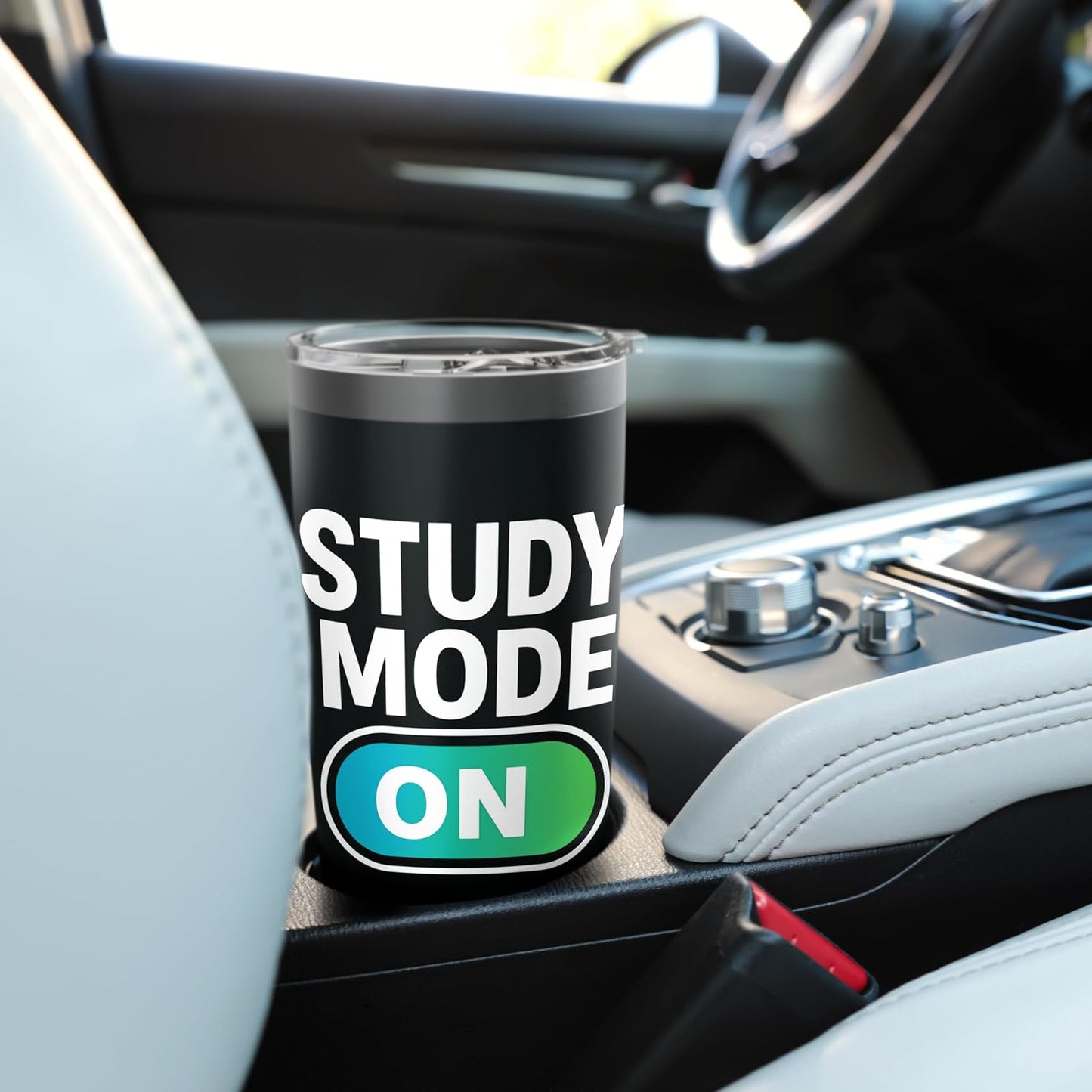 Study Mode ON | Toggle Graphic for Students & Exam Prep Stainless Steel Insulated Tumbler