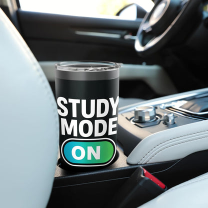 Study Mode ON | Toggle Graphic for Students & Exam Prep Stainless Steel Insulated Tumbler