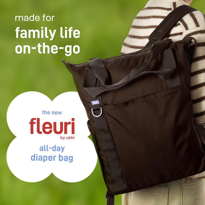 Fleuri All-Day Diaper Bag Backpack, Easy-Clean, Wild Poppy