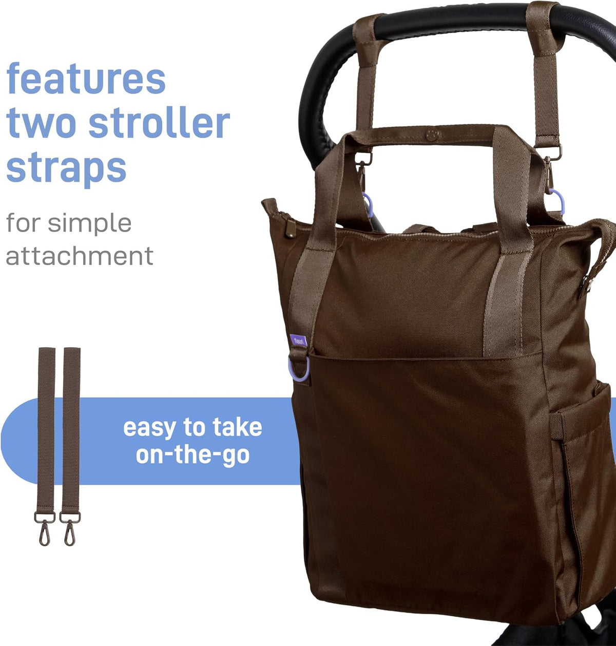 Fleuri All-Day Diaper Bag Backpack, Easy-Clean, Wild Poppy