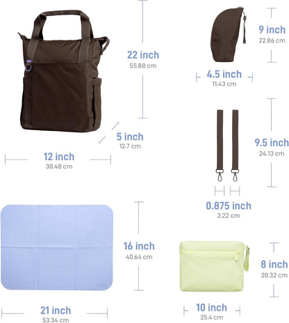Fleuri All-Day Diaper Bag Backpack, Easy-Clean, Wild Poppy