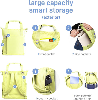 Fleuri All-Day Diaper Bag Backpack, Easy-Clean, Wild Poppy