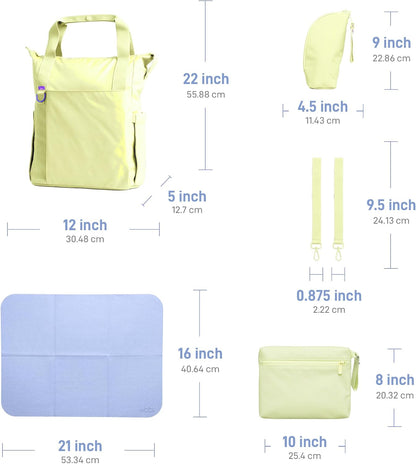 Fleuri All-Day Diaper Bag Backpack, Easy-Clean, Wild Poppy