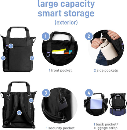 Fleuri All-Day Diaper Bag Backpack, Easy-Clean, Wild Poppy