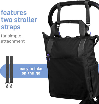 Fleuri All-Day Diaper Bag Backpack, Easy-Clean, Wild Poppy