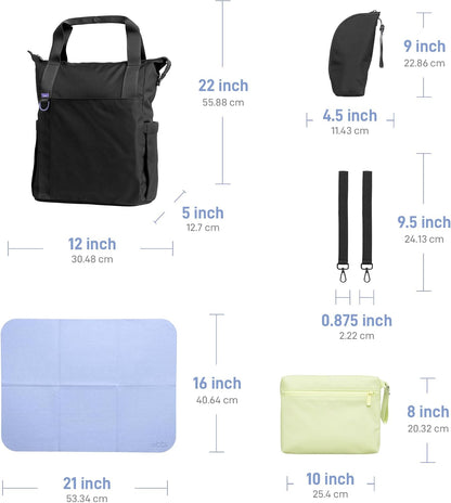 Fleuri All-Day Diaper Bag Backpack, Easy-Clean, Wild Poppy