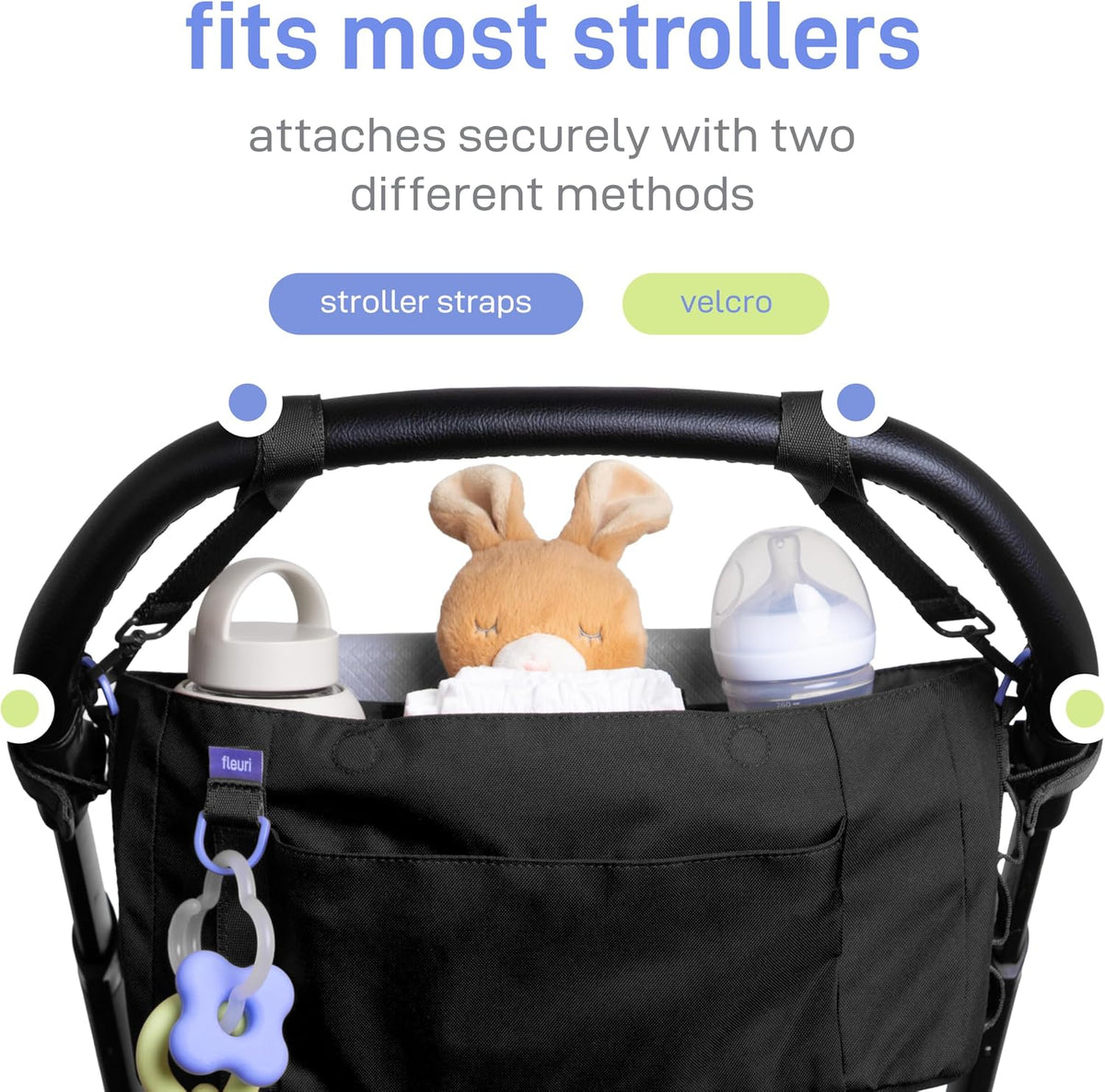 Fleuri All-Day Diaper Bag Backpack, Easy-Clean, Wild Poppy