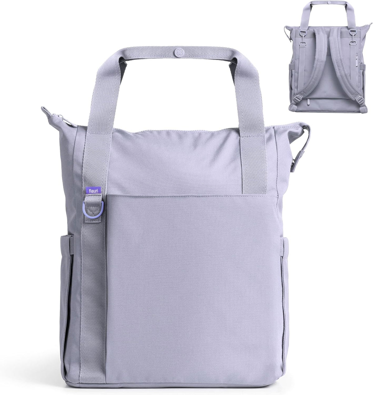Fleuri All-Day Diaper Bag Backpack, Easy-Clean, Wild Poppy