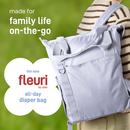 Fleuri All-Day Diaper Bag Backpack, Easy-Clean, Wild Poppy