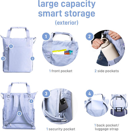 Fleuri All-Day Diaper Bag Backpack, Easy-Clean, Wild Poppy