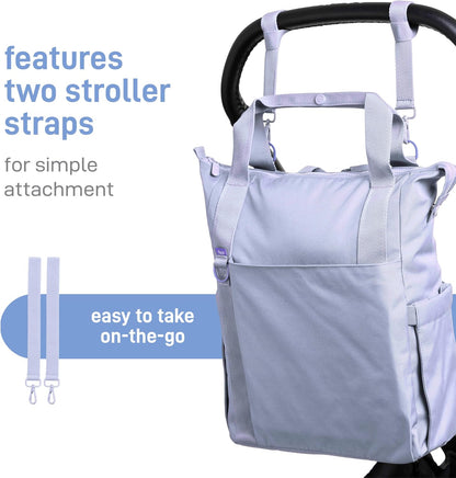 Fleuri All-Day Diaper Bag Backpack, Easy-Clean, Wild Poppy