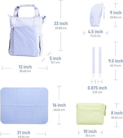 Fleuri All-Day Diaper Bag Backpack, Easy-Clean, Wild Poppy