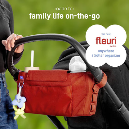 Fleuri All-Day Diaper Bag Backpack, Easy-Clean, Wild Poppy