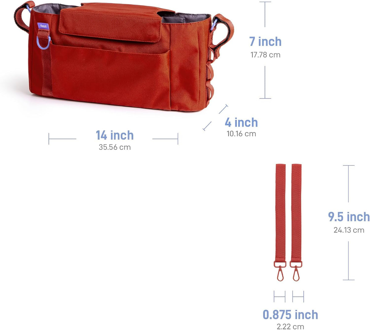Fleuri All-Day Diaper Bag Backpack, Easy-Clean, Wild Poppy