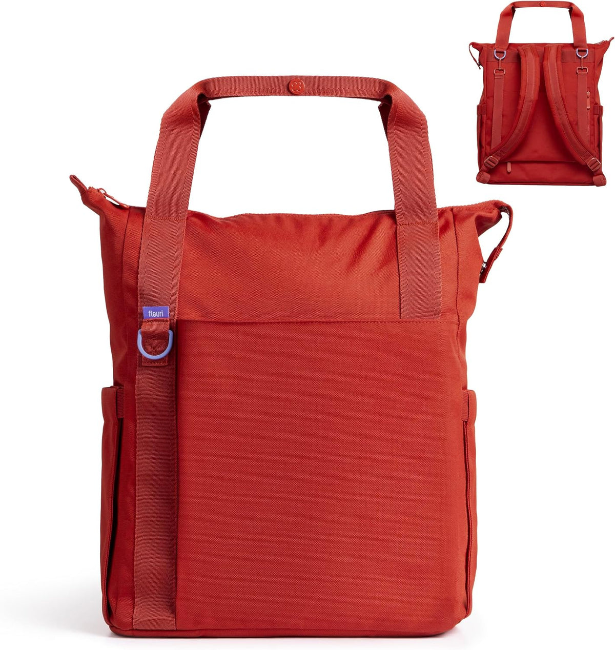 Fleuri All-Day Diaper Bag Backpack, Easy-Clean, Wild Poppy