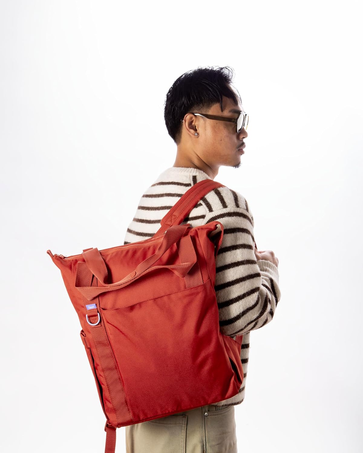Fleuri All-Day Diaper Bag Backpack, Easy-Clean, Wild Poppy