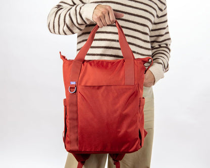 Fleuri All-Day Diaper Bag Backpack, Easy-Clean, Wild Poppy