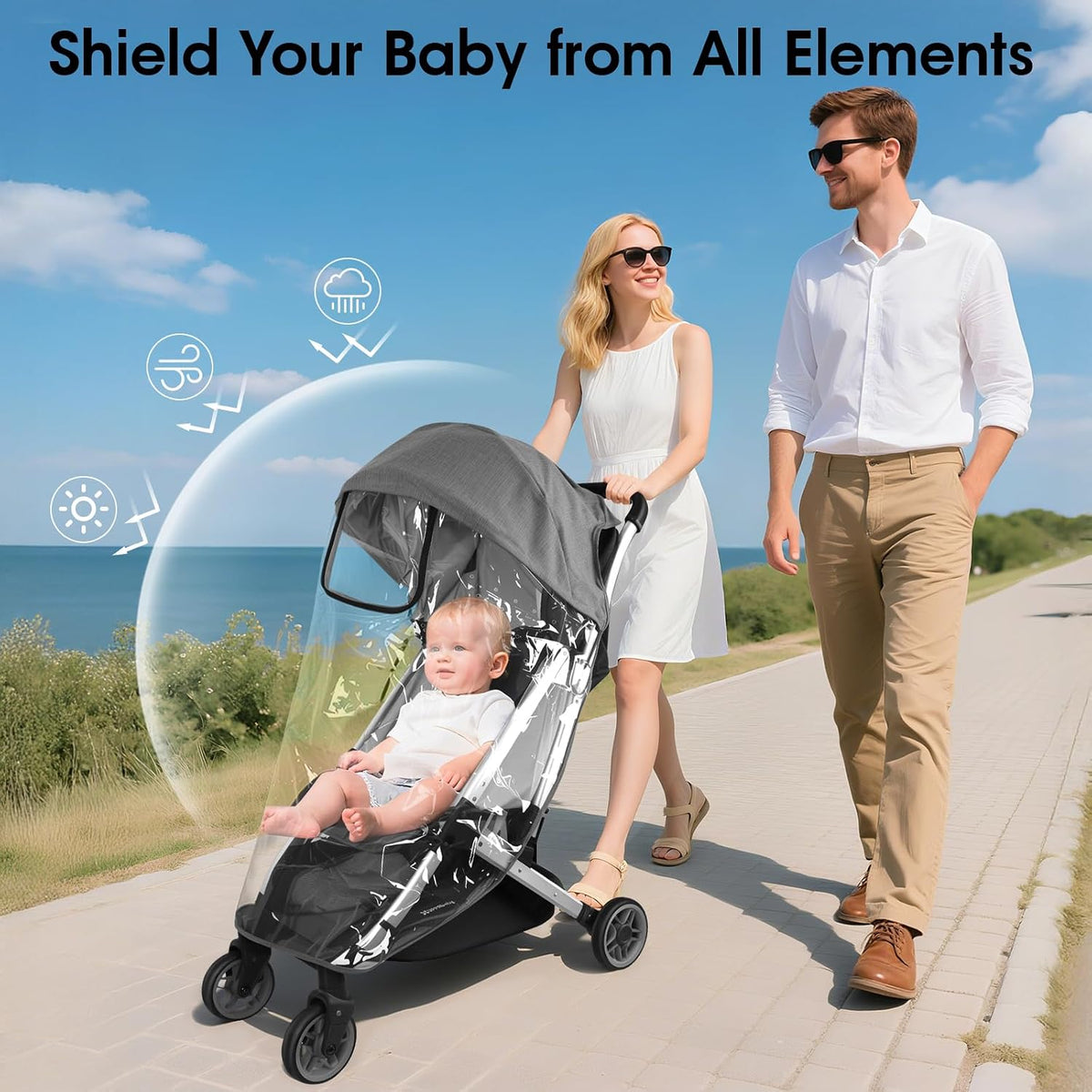 Rain Cover Compatible with UPPAbaby Minu & Minu V2 Stroller