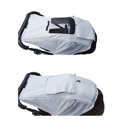 Stroller Sun Shade Universal Baby Stroller Cover for Sun Blackout Cover (0-6m) Sunshade Visor Wind Cover Blocks Sun's Rays - Gray