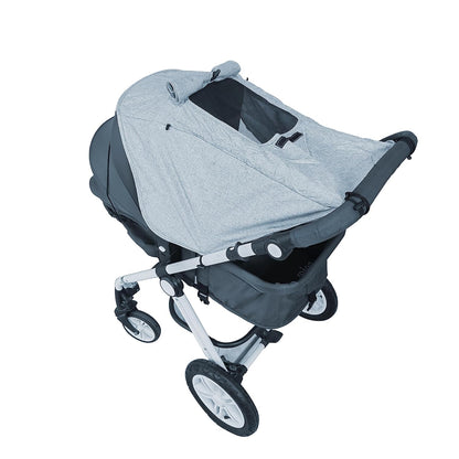 Stroller Sun Shade Universal Baby Stroller Cover for Sun Blackout Cover (0-6m) Sunshade Visor Wind Cover Blocks Sun's Rays - Gray