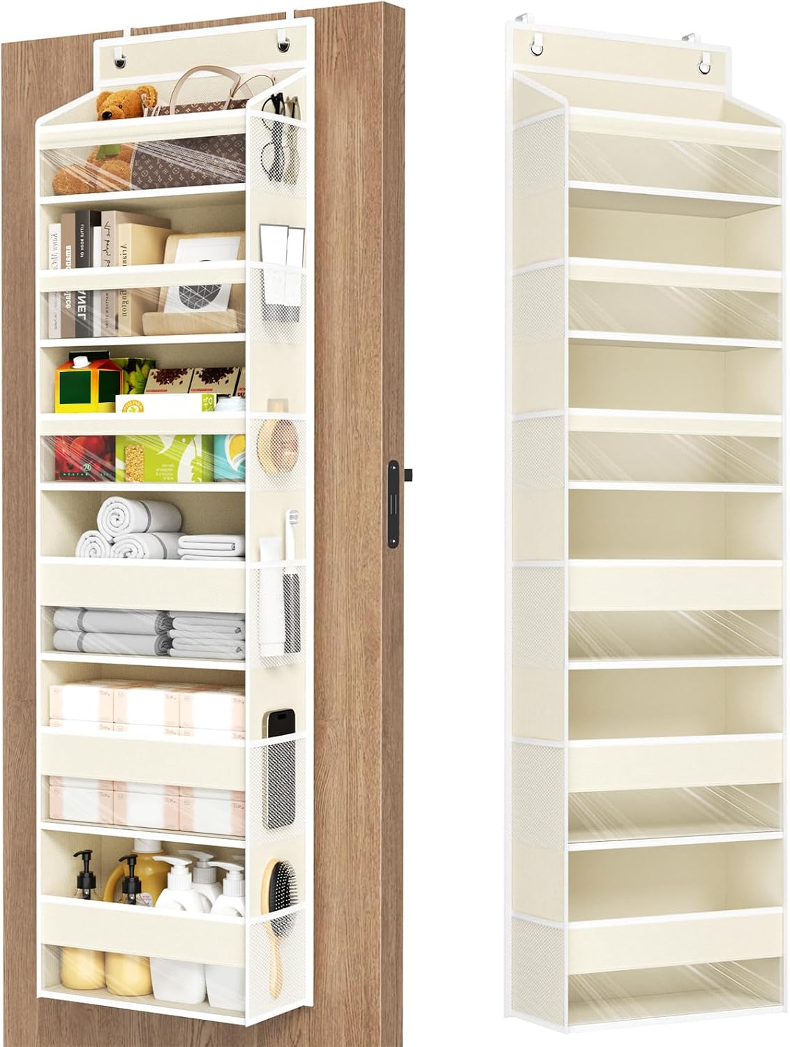 Over The Door Organizer, 6 Tiers Behind The Door Storage Hanging Shelves