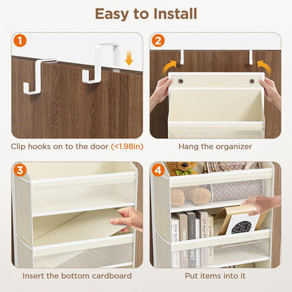 Over The Door Organizer, 6 Tiers Behind The Door Storage Hanging Shelves