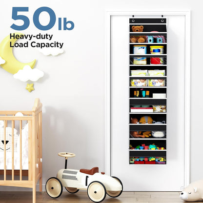 Over The Door Organizer, 6 Tiers Behind The Door Storage Hanging Shelves