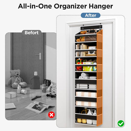 Over The Door Organizer, 6 Tiers Behind The Door Storage Hanging Shelves