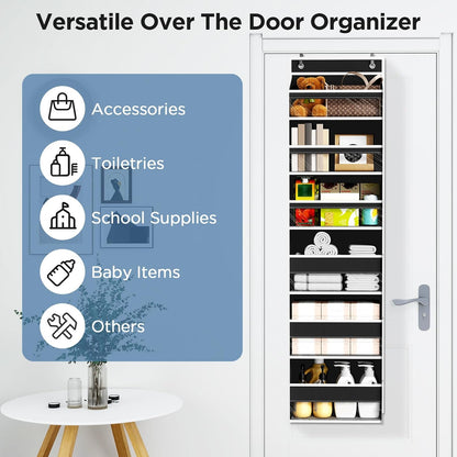 Over The Door Organizer, 6 Tiers Behind The Door Storage Hanging Shelves