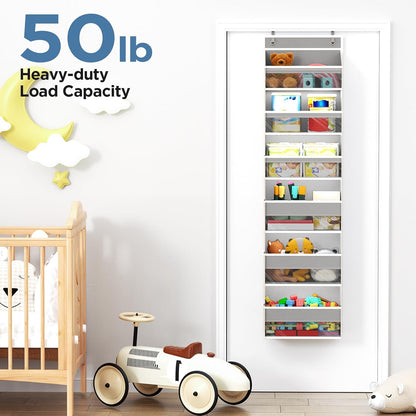 Over The Door Organizer, 6 Tiers Behind The Door Storage Hanging Shelves