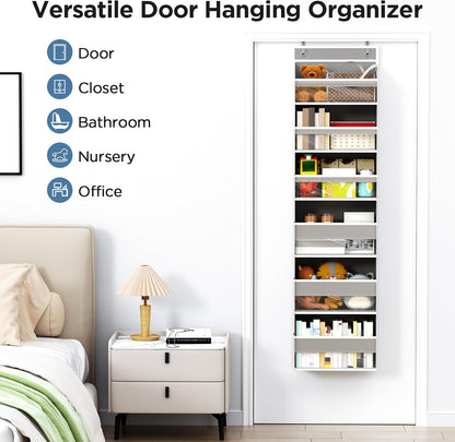 Over The Door Organizer, 6 Tiers Behind The Door Storage Hanging Shelves
