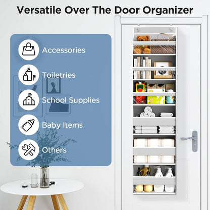 Over The Door Organizer, 6 Tiers Behind The Door Storage Hanging Shelves