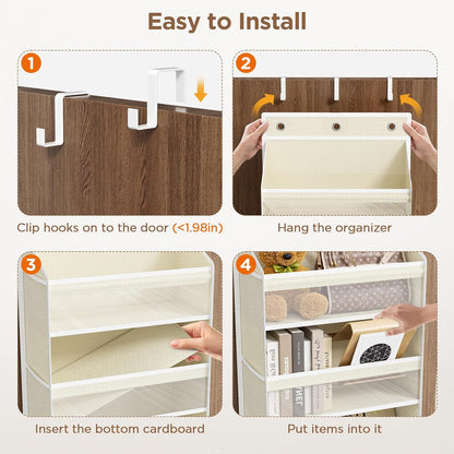 Over The Door Organizer, 6 Tiers Behind The Door Storage Hanging Shelves