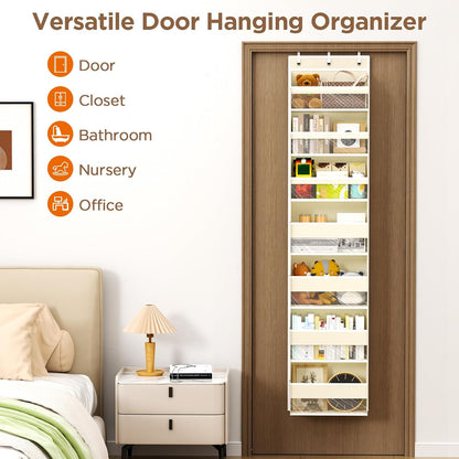 Over The Door Organizer, 6 Tiers Behind The Door Storage Hanging Shelves