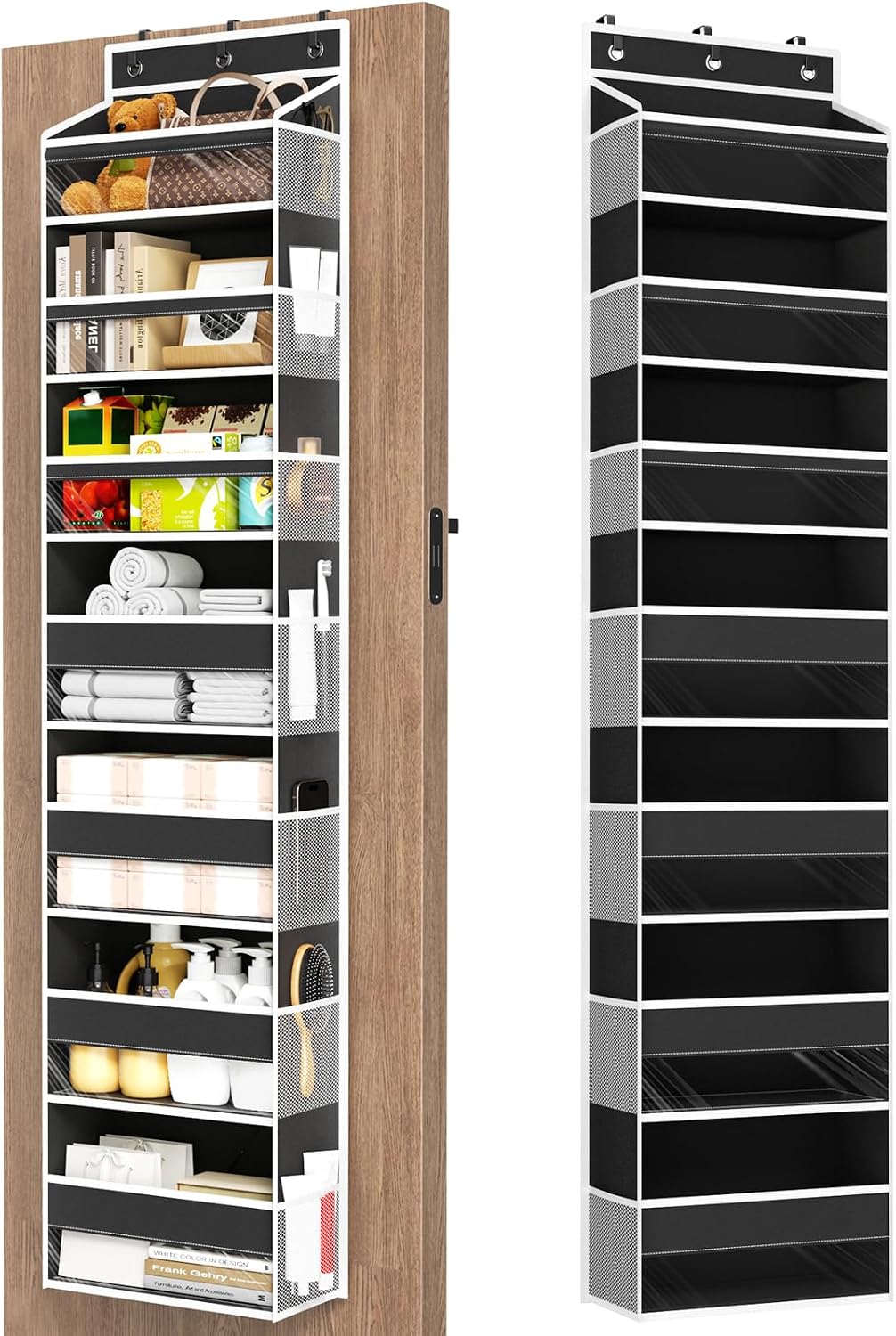 Over The Door Organizer, 6 Tiers Behind The Door Storage Hanging Shelves