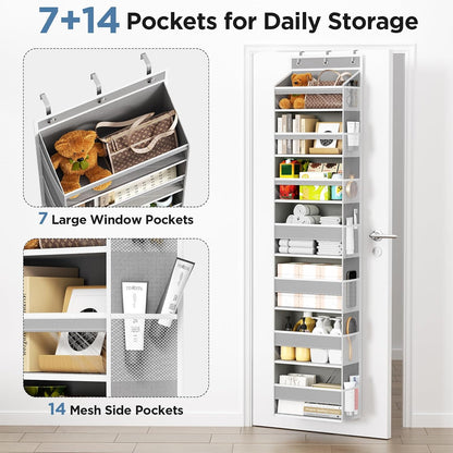 Over The Door Organizer, 6 Tiers Behind The Door Storage Hanging Shelves