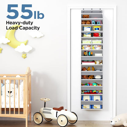 Over The Door Organizer, 6 Tiers Behind The Door Storage Hanging Shelves